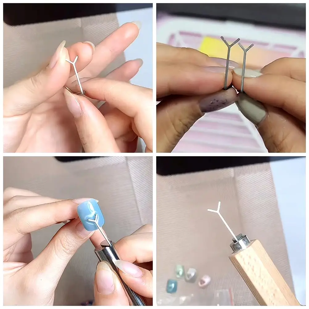 네일 아트 자석 종이 클립 고양이 눈 자석 철선 자석 도구 네일 아티스트를 위해 디자인된 하트 모양의 웨어러블 네일 E8T6