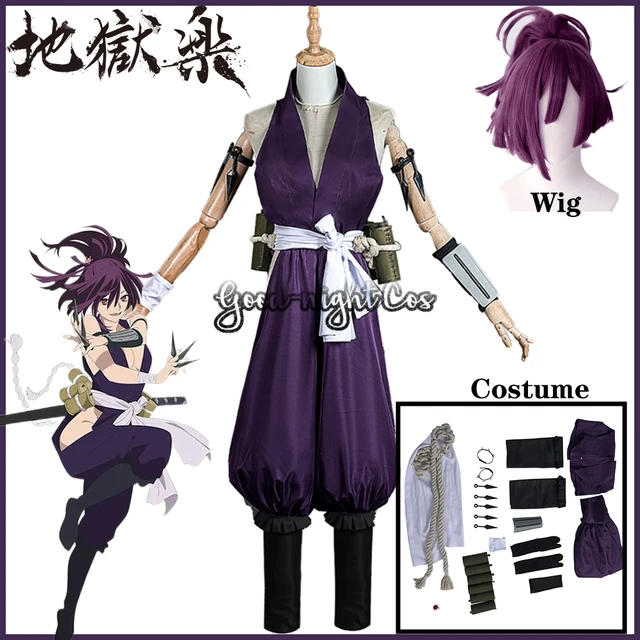 Yuzuriha Hells Paradise Anime Cosplay para mulheres, uniforme ninja sexy  com peruca, roupas de Halloween para meninas, Jigoku Raku - AliExpress