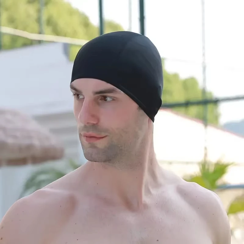 Swimming Cap Nylon Swim Cap Swimming Cap 1pc for Men and Women Waterproof Elastic Protect Your Ears Essential for Family Swimming Training