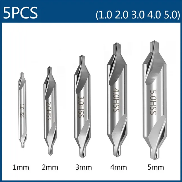 XCAN brocas de centro combinado HSS, juego de brocas de ángulo de 60 grados,  1,0mm, 1,5mm, 2,0mm, 2,5mm, 3,5mm, 5mm|center drill|drill countersinkcenter  drills countersinks - AliExpress