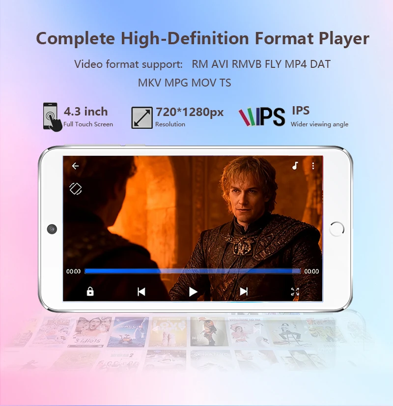 96GB (64GB+32GB) mp3 player with Camera Android 13.0 with Bluetooth 5.0 and WiFi, 4.3-inch touch screen, Spotify,Audible,Pandora