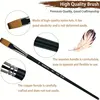 9pcs Flat Acrylic Paint Brushes, Synthetic Japanese Artist Bright Paint Brushes, For Acrylic Painting, Oil, Watercolor, Gouache 5
