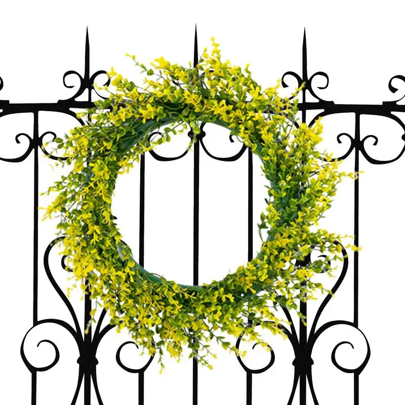 

Дверной венок из эвкалипта, уличный зеленый венок, 16 дюймов, искусственный весенний венок для входной двери, Свадебный декор, домашний веранд