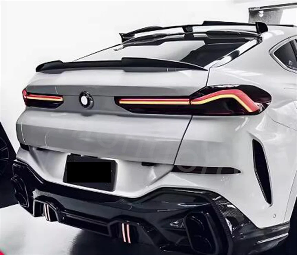 

For BMW X6 G06&X6M F96 DA Style ABS Glossy black Rear Spoiler Trunk wing 2020-2024 ABS Forged Glossy black