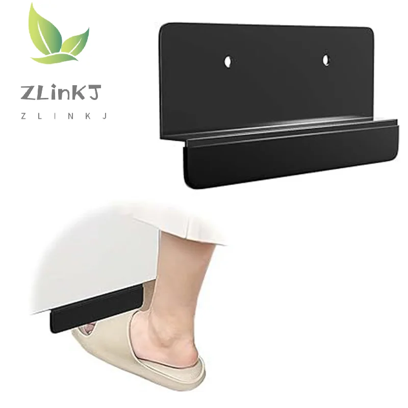Garbage Cabinet Foot Handle Metal Hands-free Screws Mounting Cabinet Door Edge Garbage Drawer Foot Handle Household Items
