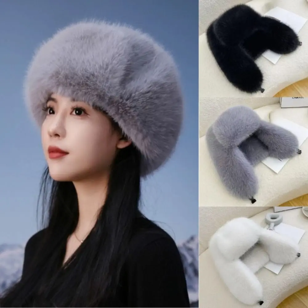 Faux Fur Winter Hat Windproof Earmuffs Cap