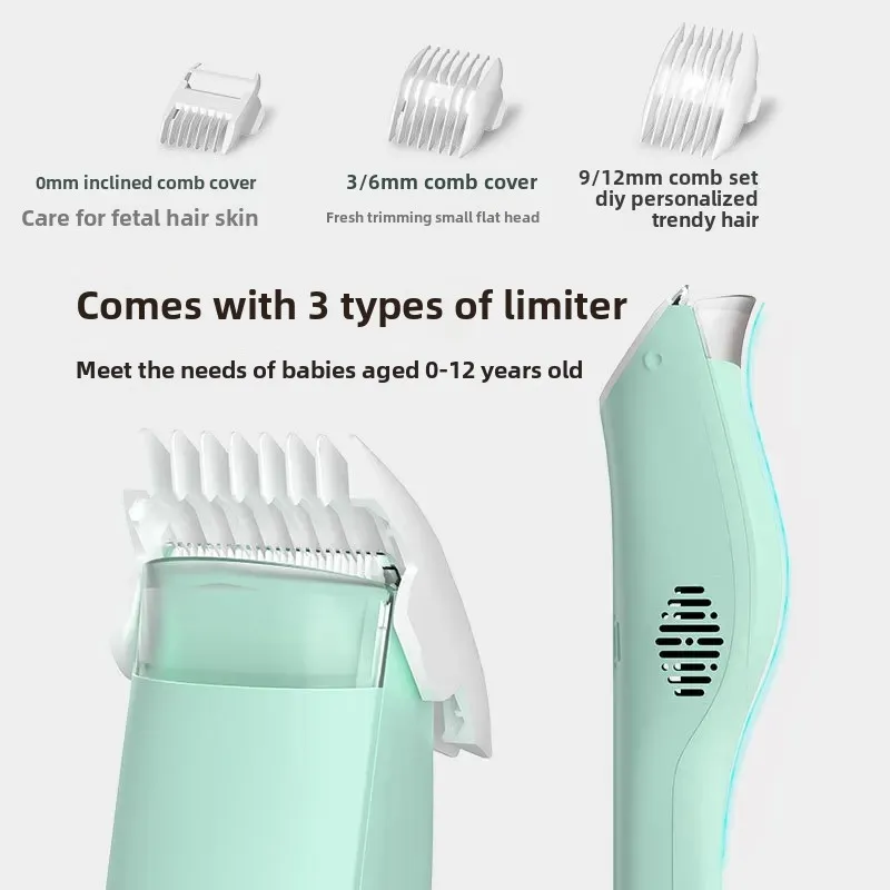 PFAY Automatic Baby Hair Clipper Silent Electric Hair Trimmer Home Use Baby Care Tools Haircut Machine Clipper