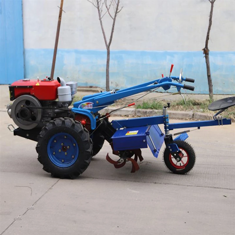 Multipurpose Walking Tractor Rotary Machine Tiller Power Generation Diesel Engine For Sale 15 Horse Riding Electric Motor