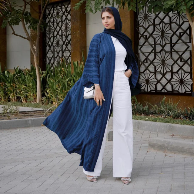 Abaya-Robe de Prière Rouge pour Femme Musulmane, Manches sulf, Kimono Ouvert, Kebaya, Dubaï, Vêtements de Luxe, 2024