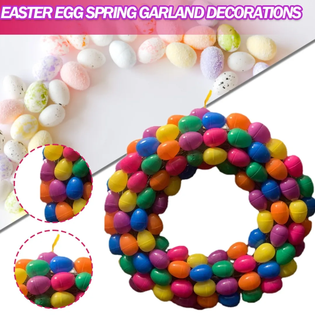 

Easter Wreath Artificial Easter Egg Wreath Front Door Spring Decorations Table Fireplace Walls Windows Wreath Home Decoration