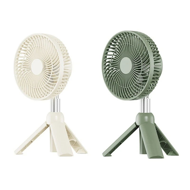 

W8KC Camping Fan Rechargeable Automatic Head Shaking Ceiling Tripod Stand Desktop Fan