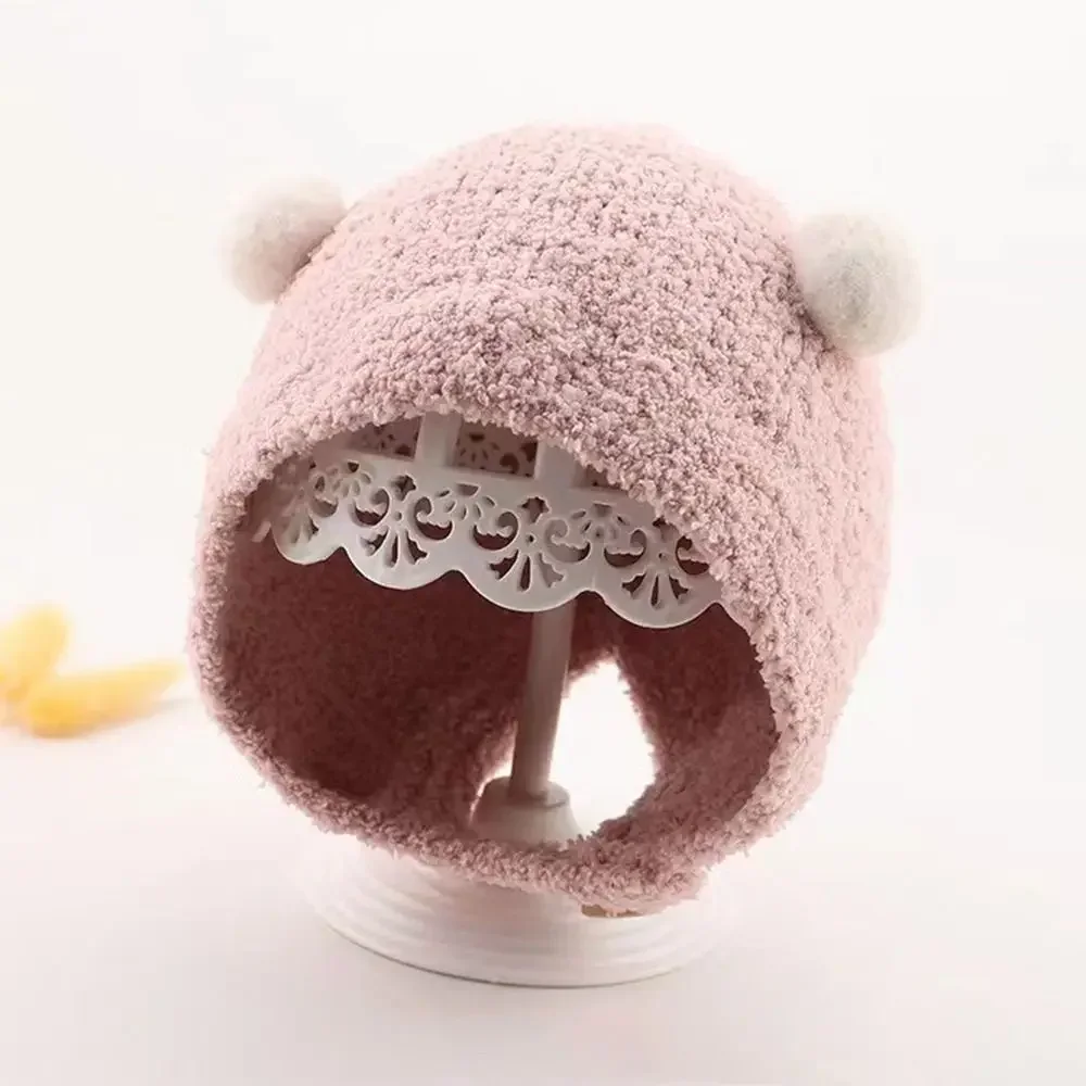 Plush Hat Cartoon Autumn Winter Hats Thickened Hip Hop Warmer Warm Bonnet Cute Newborn Cap Outdoor