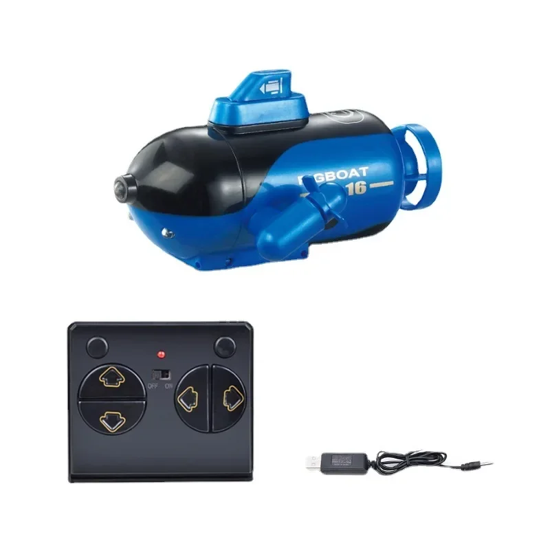 2.4Ghz Mini RC Submarine With LED Light Radio Control Boat Waterproof Rechargeable Electric Submarines Gifts Toys for children 6