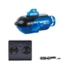2.4Ghz Mini RC Submarine With LED Light Radio Control Boat Waterproof Rechargeable Electric Submarines Gifts Toys for children 6