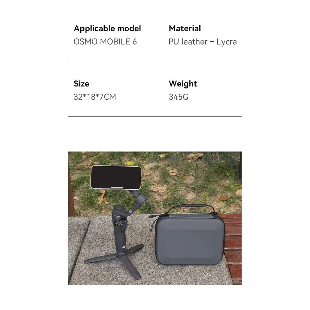 Handheld Gimbal Accessories Portable Carrying Case for DJI Osmo Mobile 6 Gimbal Stabilizer DJI OM 6 PU Leather Splash-proof Shoulder Bag