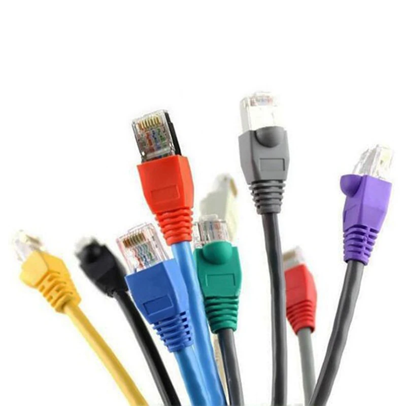 100Pcs RJ45 캡 다채로운 TPU 부츠 외장 보호 슬리브 Cat6a Cat5 RJ45 네트워크 이더넷 케이블 커넥터 커버