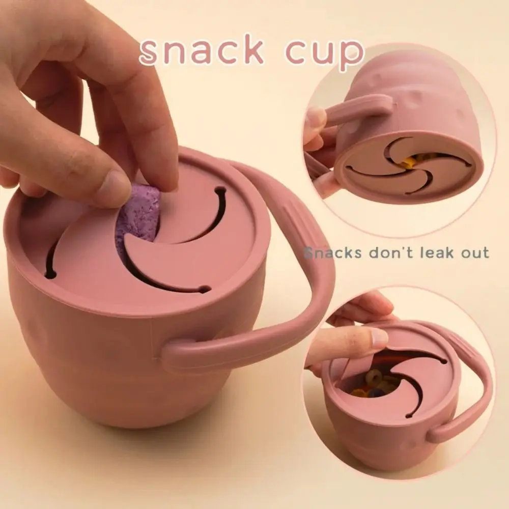 

Portable Baby snack cup Soft Retractable Children Snacks Container With Lid Foldable Feeding Silicone Snack cup Baby's Gift