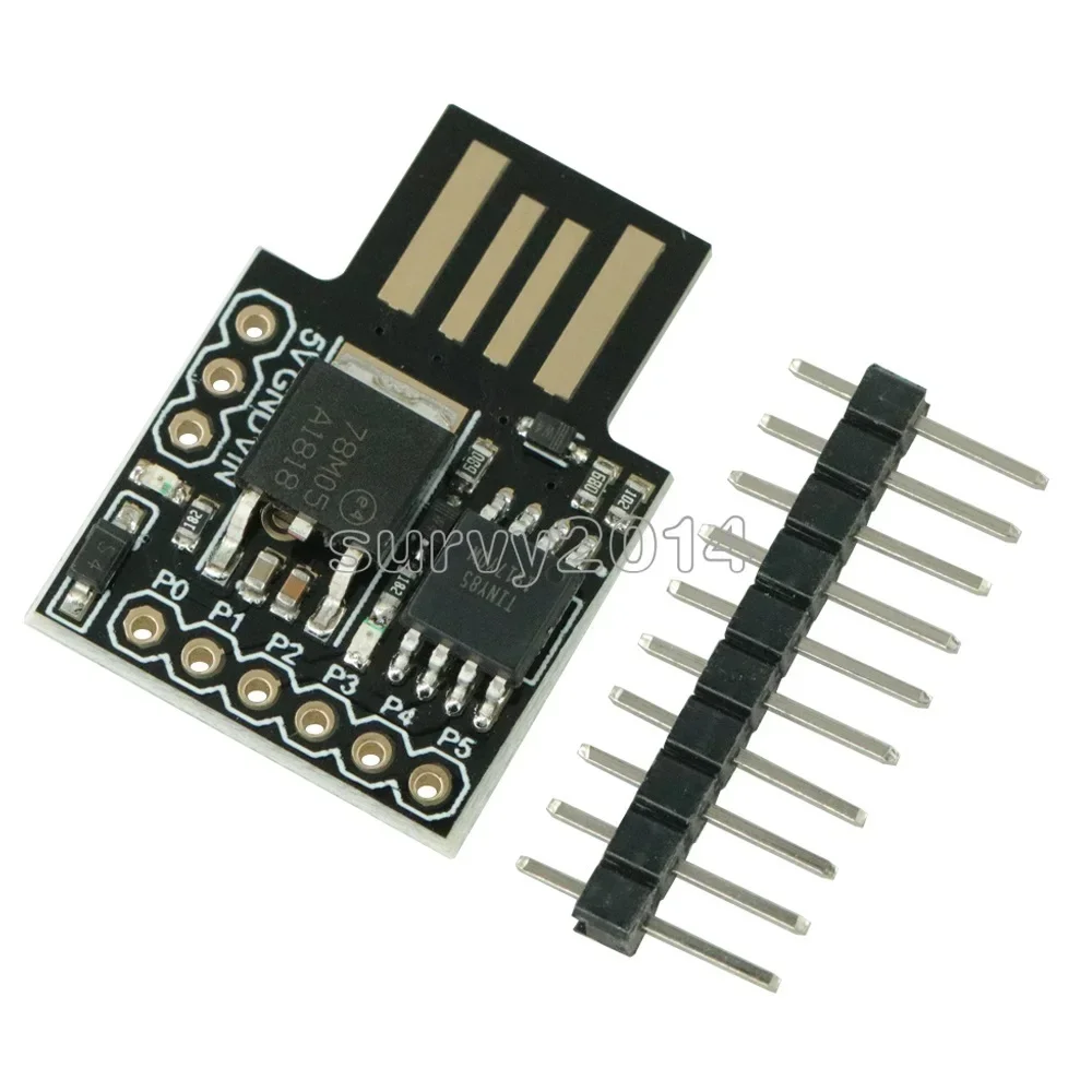 

Digispark kickstarter miniature for Arduino ATTINY85 usb development board