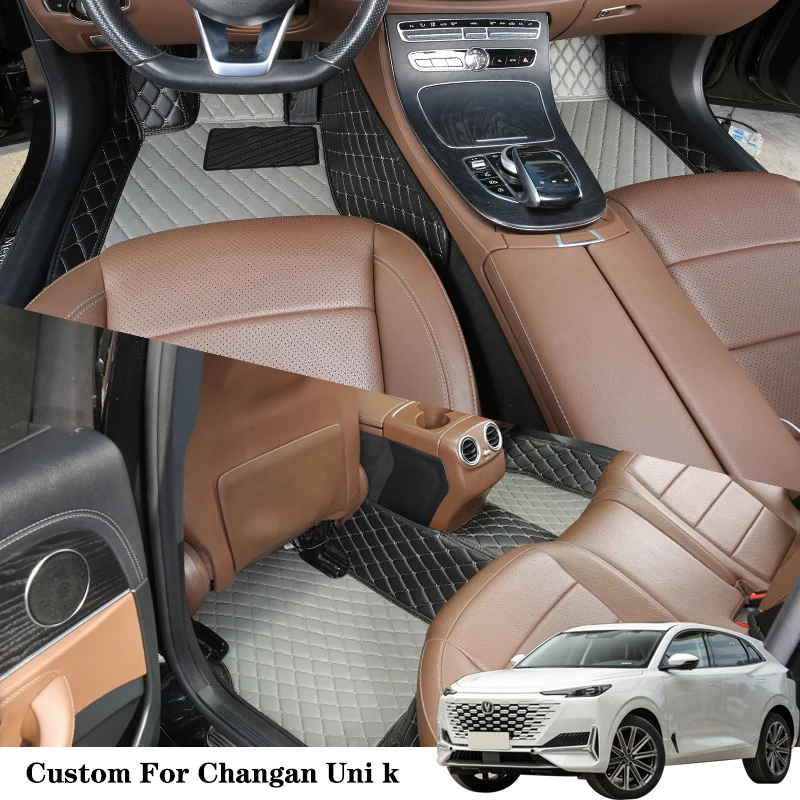 

Индивидуальный роскошный высококачественный автомобильный напольный коврик для Changan Uni K, многоцветный интерьерный коврик, автомобильный аксессуар, Женская водонепроницаемая накладка на ногу