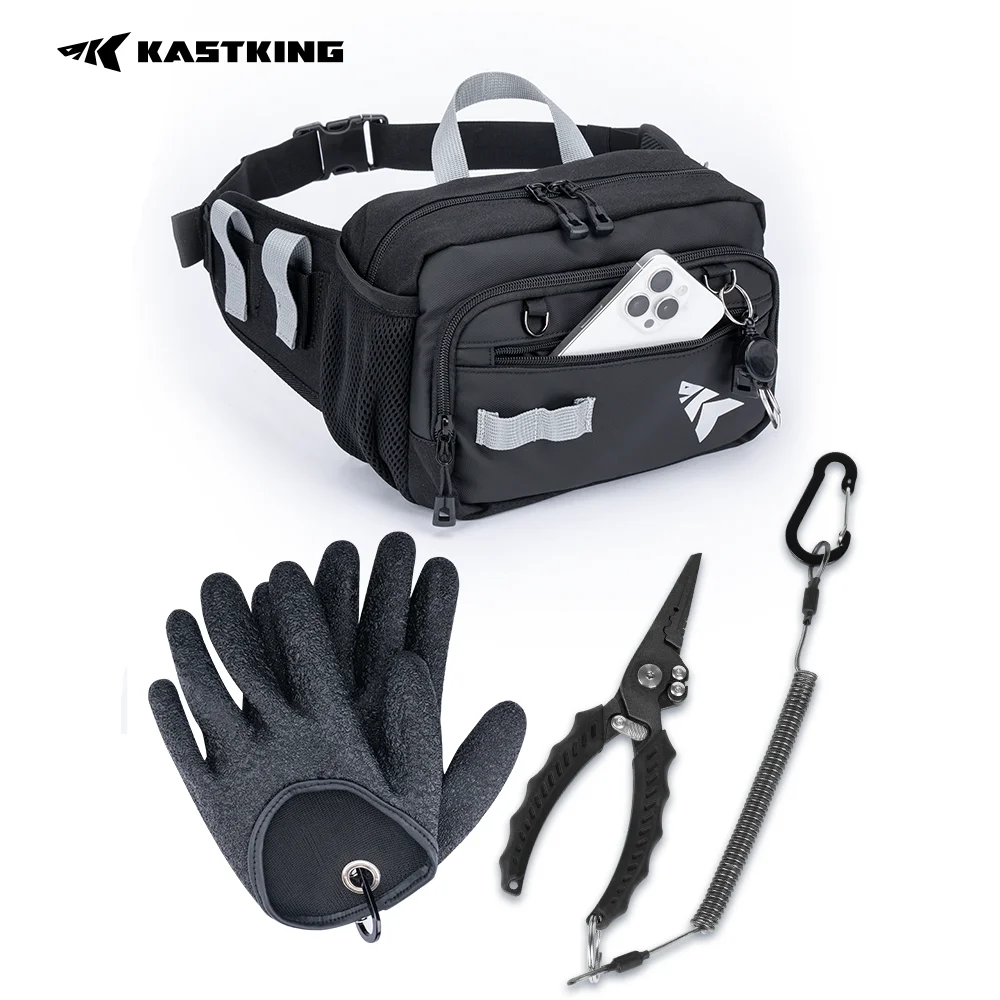 Sac ceinture KastKing étanche pour rangement leurres - Banane pêche ajustable homme outdoor