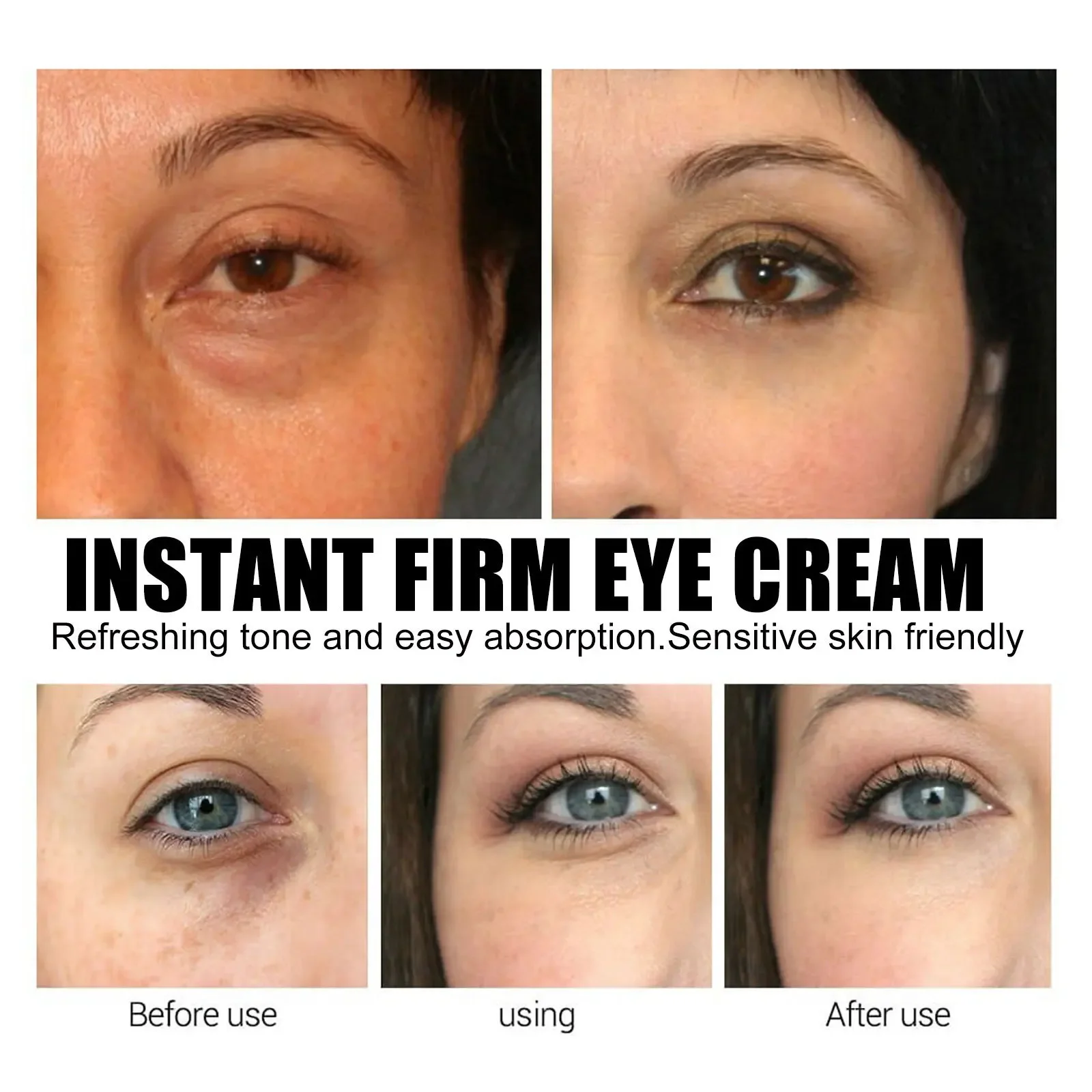 Anti-wrinkle eye cream for smoothing fine lines puffiness dark circles tightening hydrating skin around eyes