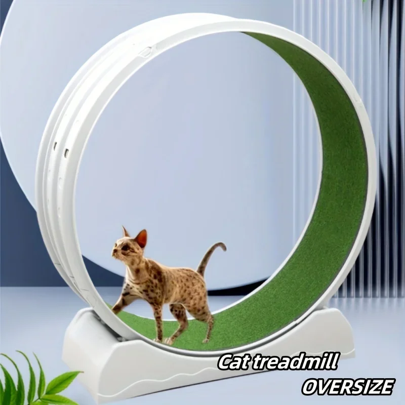 Extra-Large Silent Cat Exercise Wheel-Durable, Non-Electric Indoor Fitness Treadmill For Cats With Safety Locking Mechanism