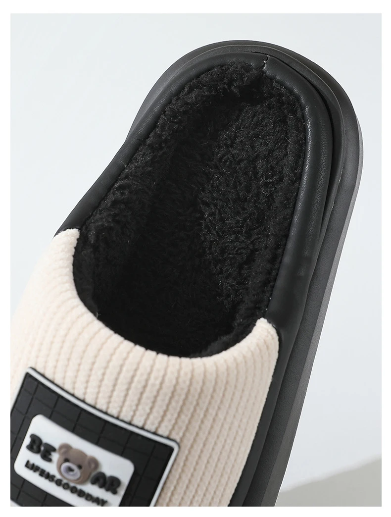 Casual frauen Hausschuhe Hause Plüsch Winter Cartoon Luxus Designer Frau Schuhe Indoor Fuzzy Pelz Rutschen Elegante Plattform Schuhe – Detail 20