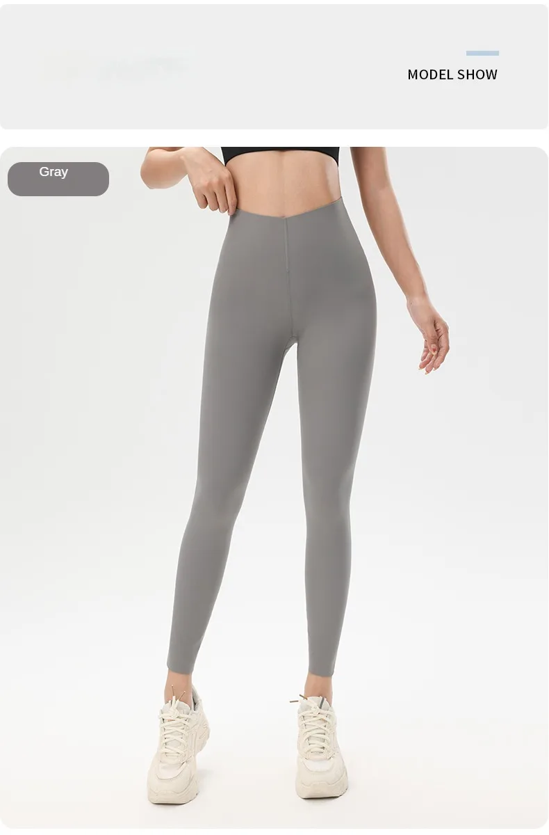 Hoch taillierte Bauchkontrolle und Gesäßstraffung, Yogahose, rote lange Yoga-Hose zum Tragen im Freien beim Training, eng anliegend – Detail 8