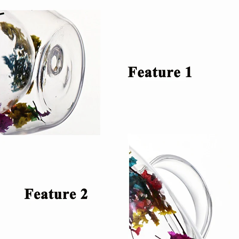 Glasbecher mit Gänseblümchen-Blumenmuster