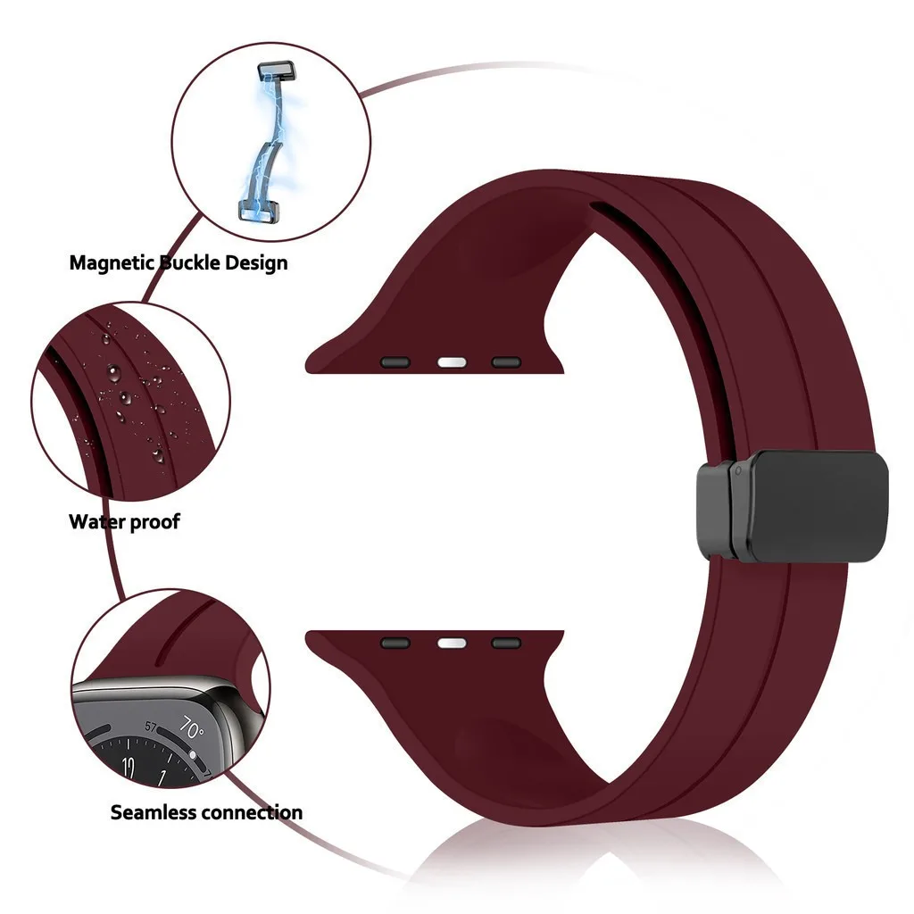 Magnetic Silicone Watch Strap