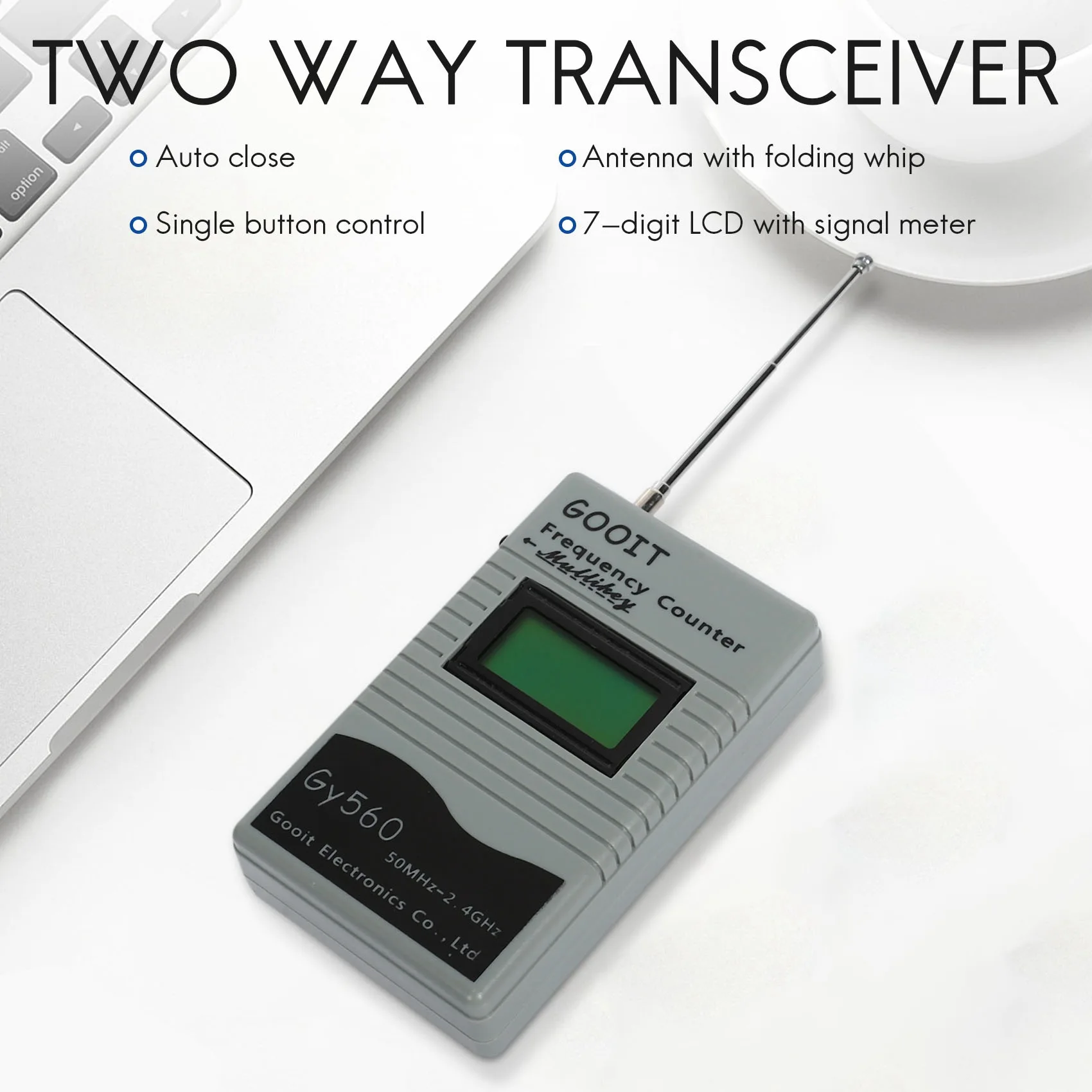 양방향 라디오 송수신기 GSM 50 MHz-2.4 GHz GY560 주파수 카운터 미터용 ABFKL 주파수 테스트 장치