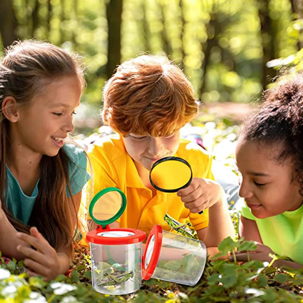 2 Pcs Insect Observation Cup Bug Viewer Suite Science Exploration Magnifier Jar Abs Container Kids Students Child 4