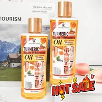 Huile Super Blanchissante au Curcuma 200ml |   Huile essentielle réparatrice pour le corps anti-taches et anti-âge avec germe de blé et huile d'amande douce 1