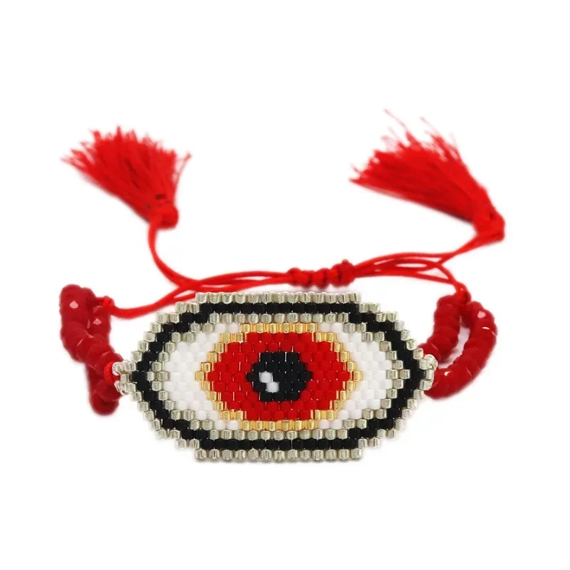 

Rice Ball Bracelet Hand woven fashion Devil's Eye originality personality Simplicity Bohemia Unisex Beaded Bracelet