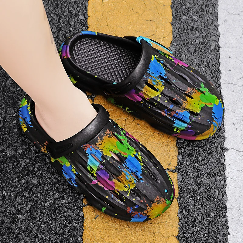 Beach Hollow Platform Σανδάλια Καλοκαιρινή Ανδρικά Casual Παντόφλες EVA Υπαίθρια διάτρητα παπούτσια_voghion.com