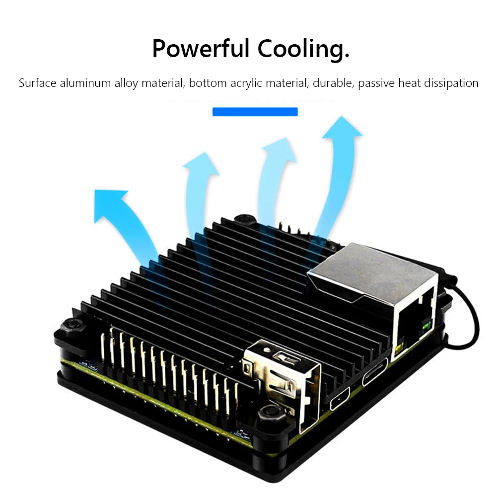 For Orange Pi Zero 2 Aluminum Case Set Metal Shell Passive Cooling Heat Sink Enclosure Kit For Orange Pi Zero 2 Accessories