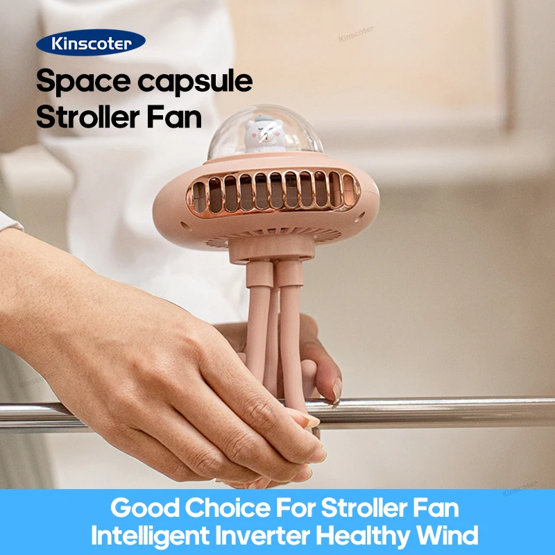 Ventilador de Carrinho de Bebê Ventilador Elétrico Dobrável Portátil Recarregável de 2000mah com 12 Horas de Uso Ventilador de Clipe Portátil de Mesa Ventilador de Resfriamento Novo