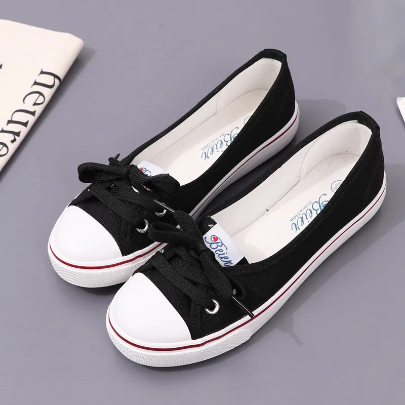 Women's Canvas Shoes Small White Shoes Women's Everything Literary Light Mouth Summer