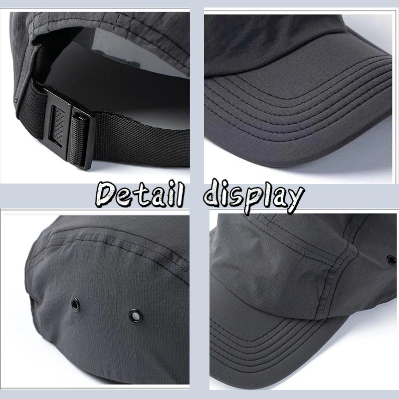 여름 빅 사이즈 63cm 빠른 건조 야구 모자 남성용 여성용 솔리드 양산 오리 혀 모자 얇은 통기성 태양 보호 모자