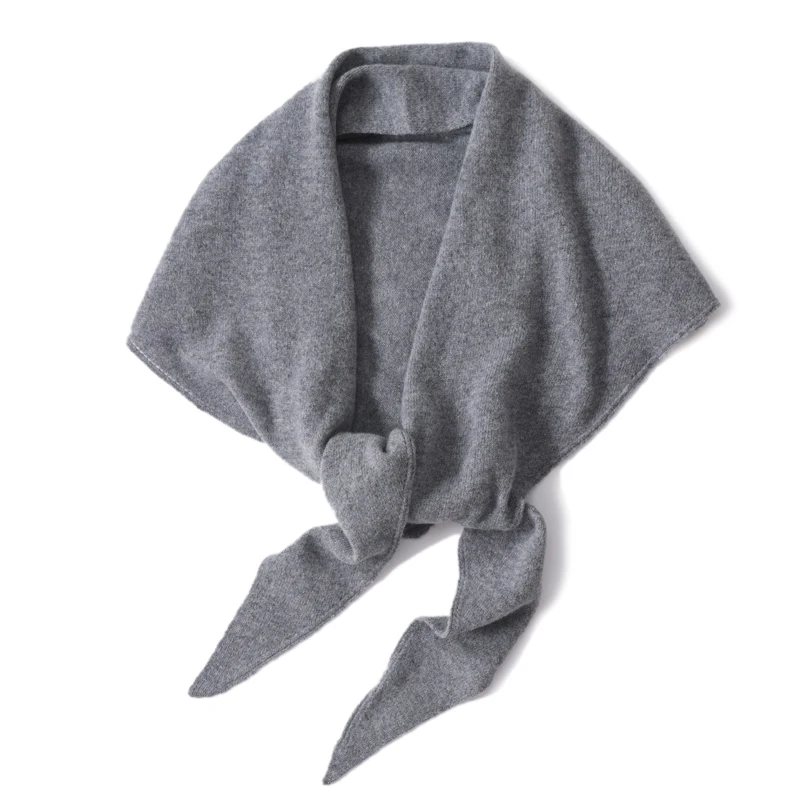 Châle Femme Triangle En Cachemire - Poncho Tricoté Doux Et Chaud - Multi-positions - Taille Unique 90x30 Cm - 14