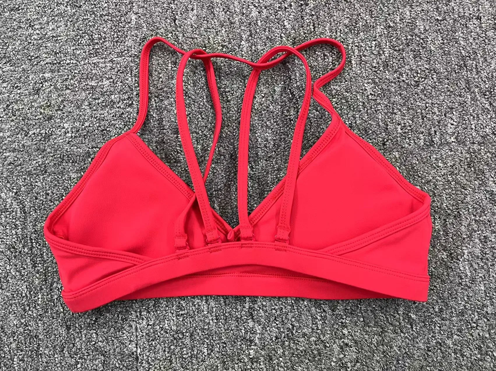 Yoga Sports Bra - Lightweight Nylon Spandex Multi Wear Crop Top with Removable Straps