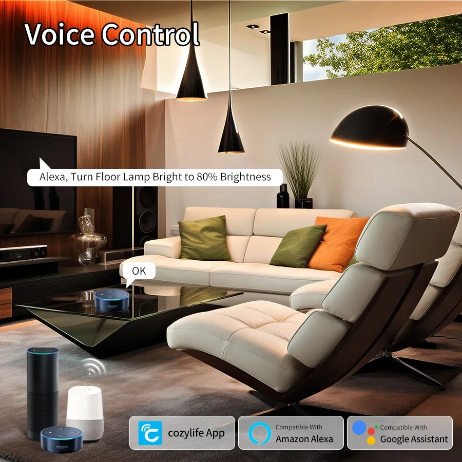 Smart LED Light Bulbs 12W 15W 20W WiFi Smart 220V 110V E27 LED Smart Alexa Lamp Cozylife APP Lampada Support Google Home Vioce Control