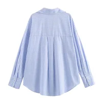 BSAY Women Fashion Spring Cotton Oxford Long Sleeve Single-breasted Lapel Blouse Street Clothing Shirt Chic Ladies Tops Mujer - Image 5