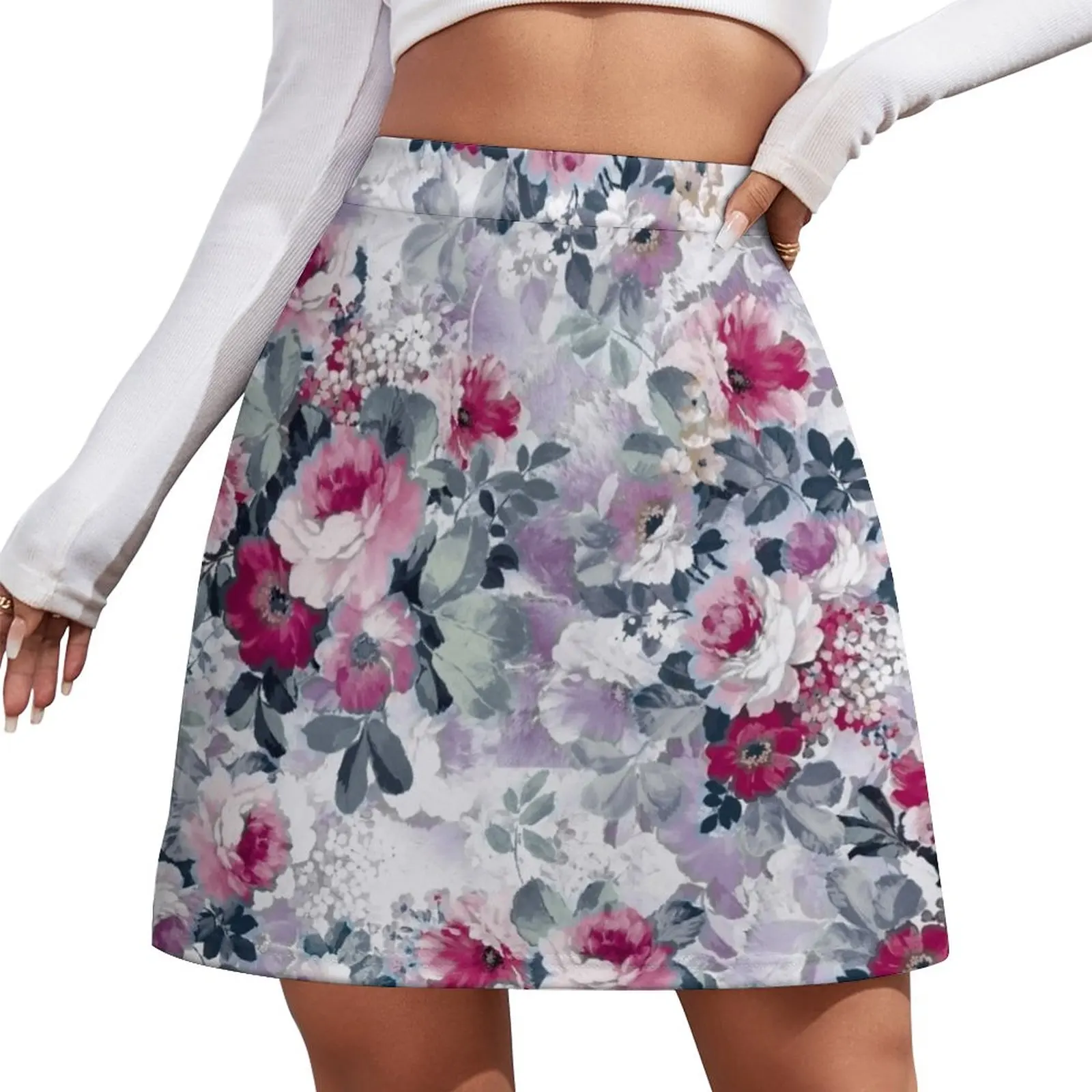 Beautiful Flowers Mini Skirt skirt set Skort for women Summer dress