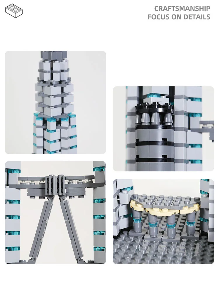 Malaysia Kuala Lumpur Wahrzeichen Petronas Towers Baustein-Set Miniatur-Architekturmodell Sammlerstück Bauklötze Heimdekoration – Detail 3