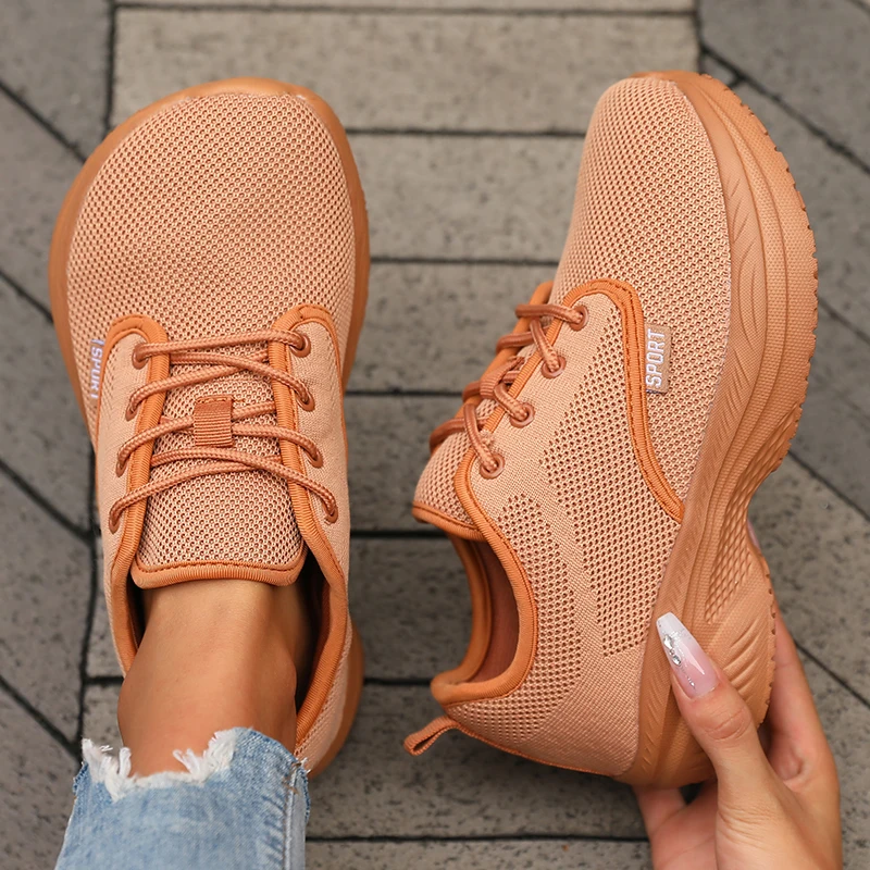 New Women's Wide Last Shoes Soft Breathable Comfortable Lace Up Walking Shoes Outdoor Tennis Slow Running Women's Platform Shoes