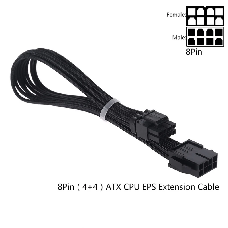Sleeve Extension Power Supply Cable Kit - 30cm, 24-pin ATX/EPS, 8-pin PCI-E GPU, 8-pin CPU, 6-pin PCIE, 4-Pin CPU with Combs - 18 AWG Description Image.This Product Can Be Found With The Tag Names Computer Cables Connecting, Computer Peripherals, PC Hardware Cables Adapters, Sleeve extension power supply cable
