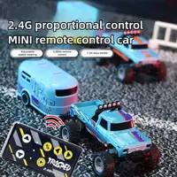 1/64 Variable Speed Racing Mini Remote Control Car Electric Four-wheel Drive Off-road Drift Car Alloy Cool Light Boy Racing Toy 1