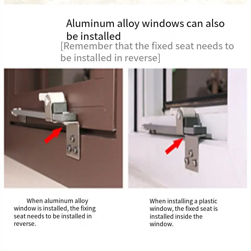 Window Wind Bracing Casement Type Window Pole Telescopic Launch Limiter Safety by Wind Bracing Bracket
