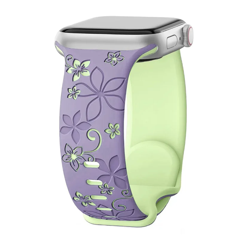 حزام منقوش لساعة أبل للنساء باند 40 مللي متر 44 مل...